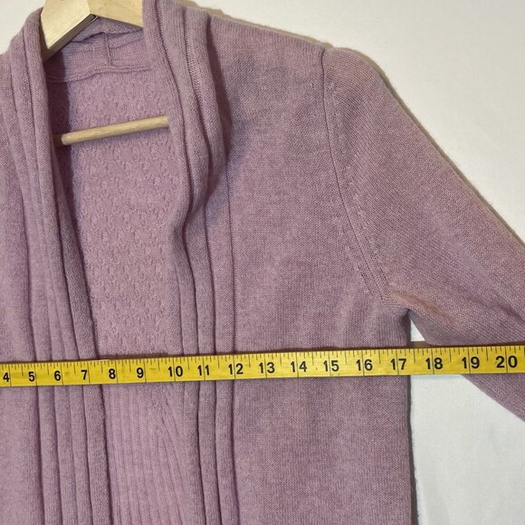 Kinross 100% Cashmere Sweater Open Front Cardigan Women's Small Lavender Soft - Picture 5 of 7